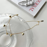 925 Silver Heart Pendant Choker Necklace for Women Girls Wedding Jewelry