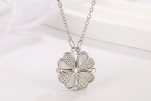 925 Sterling Silver Heart Pendant Choker Necklace for Women