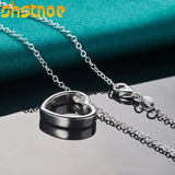 925 Silver Heart Pendant Necklace 16-30 Inch Chain Women Party Engagement