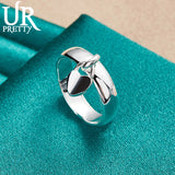 925 Silver Heart Pendant Ring Charm Jewelry