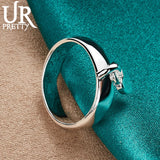 925 Silver Heart Pendant Ring Charm Jewelry