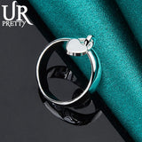 925 Silver Heart Pendant Ring Charm Jewelry