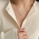 925 Silver Heart Pendant Necklace 18K Women's Jewelry Charms Choker