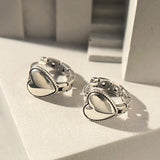 925 Silver Heart Ring Earrings Women Wedding Jewelry