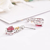 Heart Earrings Women Wedding Silver Jewelry