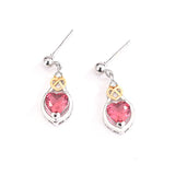 Heart Earrings Women Wedding Silver Jewelry