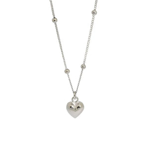 925 Sterling Silver Heart Necklaces For Women Romantic Rose Choker Pendant