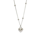 925 Sterling Silver Heart Necklaces For Women Romantic Rose Choker Pendant
