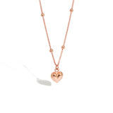 925 Sterling Silver Heart Necklaces For Women Romantic Rose Choker Pendant