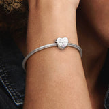 925 Silver Heart Charms for Bracelet Making