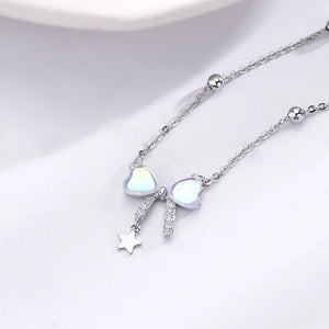 925 Silver Moonstone Heart Bracelet Vintage Style Jewelry