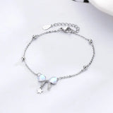 925 Silver Moonstone Heart Bracelet Vintage Style Jewelry