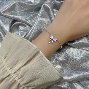 925 Silver Moonstone Heart Bracelet Vintage Style Jewelry