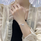 925 Silver Moonstone Heart Bracelet Vintage Style Jewelry