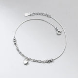 Heart-Shaped Women's Anklet Jewelry Love Foot Bracelets 21.5 CM