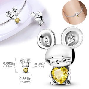 925 Sterling Silver Heart Pendant Charm Beads for Women Jewelry