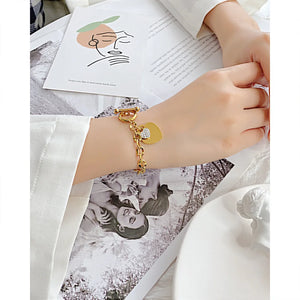 925 Silver Heart Stud Bracelet DIY Jewelry for Women Necklace