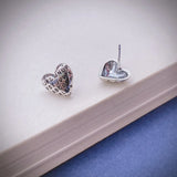 925 Sterling Silver Heart Stud Earrings for Girls EH064