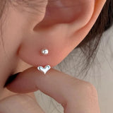 925 Silver Heart Tassel Drop Earrings Women Trending Love Shape Summer Jewelry
