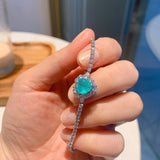 925 Silver Heart Zircon Bracelet Women Valentines Gift Kpop Encanto