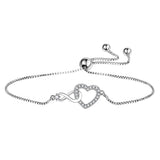 925 Silver Heart Zircon Bracelet