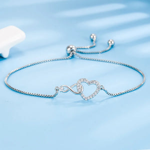 925 Silver Heart Zircon Bracelet