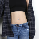 925 Silver Heart Zircon Navel Belly Button Piercing Women Jewelry