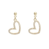 925 Silver Heart Stud Earrings For Women Jewelry
