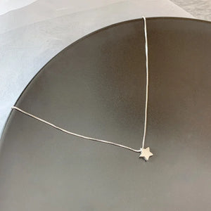 925 Silver Heart Necklace Star Pendant Clavicle Chain