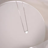 925 Silver Heart Necklace Star Pendant Clavicle Chain