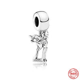 925 Silver Hedgehog Koala Pig Duck Squirrel Charm Bead Bracelet DIY