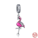 925 Silver Hedgehog Koala Pig Duck Squirrel Charm Bead Bracelet DIY