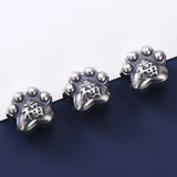 925 Silver High Hole Loose Beads Kitty Foot Charm Spacer DIY Jewelry