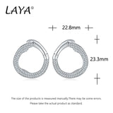 925 Silver Clear CZ Circle Earrings for Women's Engagement