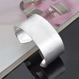 925 Silver Lady Bangle Bracelet Charm Cuff Jewelry