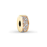 925 Sterling Silver Zircon Clip Charm for Bracelet Beads