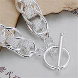 925 Sterling Silver High Lady Bracelet Circle Charm Bracelet Jewelry