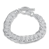 925 Silver High Lady Bracelet Circle Charm Bracelet Jewelry Wedding Gift