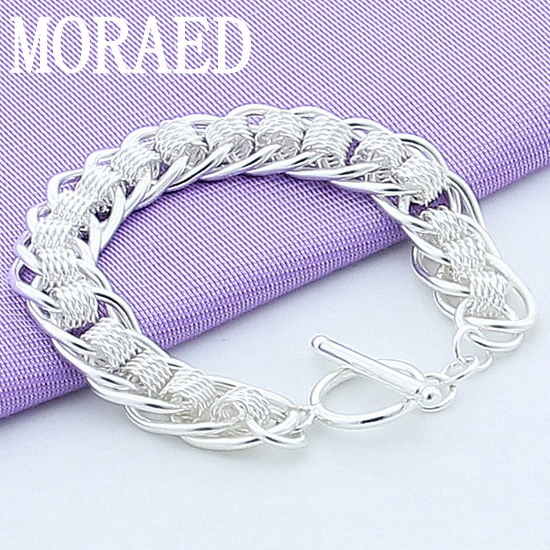 925 Silver High Lady Bracelet Circle Charm Bracelet Jewelry Wedding Gift