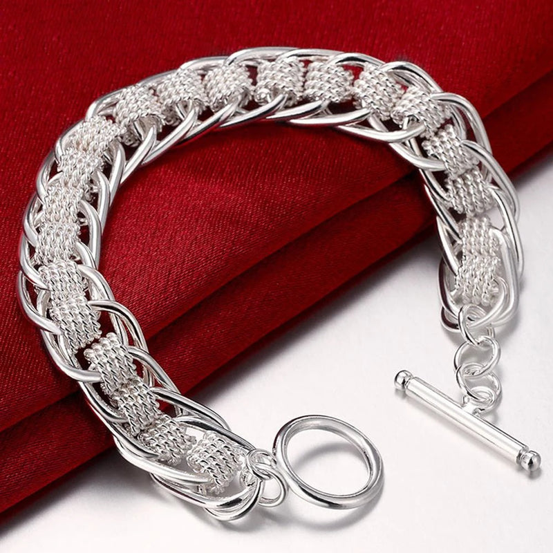 925 Silver High Lady Bracelet Circle Charm Jewelry for Wedding
