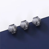 925 Sterling Silver High Lettering Lucky Charm Beads Women and Men Blessing