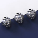 925 Sterling Silver High Lettering Lucky Charm Beads Women and Men Blessing