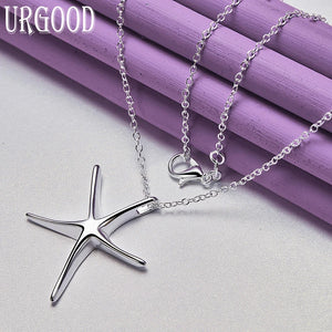 925 Sterling Silver Starfish Shape Set For Women