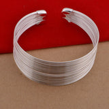 925 Silver Chain Bangle Earrings Ring Set
