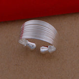 925 Silver Chain Bangle Earrings Ring Set