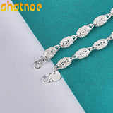 925 Silver Bead Ball Bracelet Chain Women Wedding Birthday Gift Charm