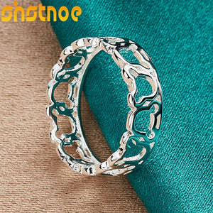 925 Silver Hollow Bear Ring Engagement Wedding Jewelry Gift