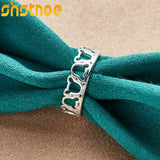 925 Silver Hollow Bear Ring Engagement Wedding Jewelry Gift