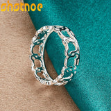 925 Silver Hollow Bear Ring Engagement Wedding Jewelry Gift