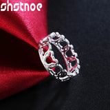 925 Silver Hollow Bear Ring For Man Women Engagement Wedding